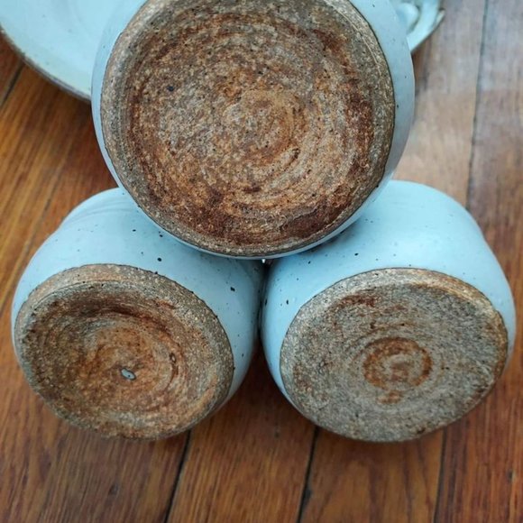 Chip and Dip plate and triple dip condiment salsa queso bowl - pottery -… - Picture 8 of 8